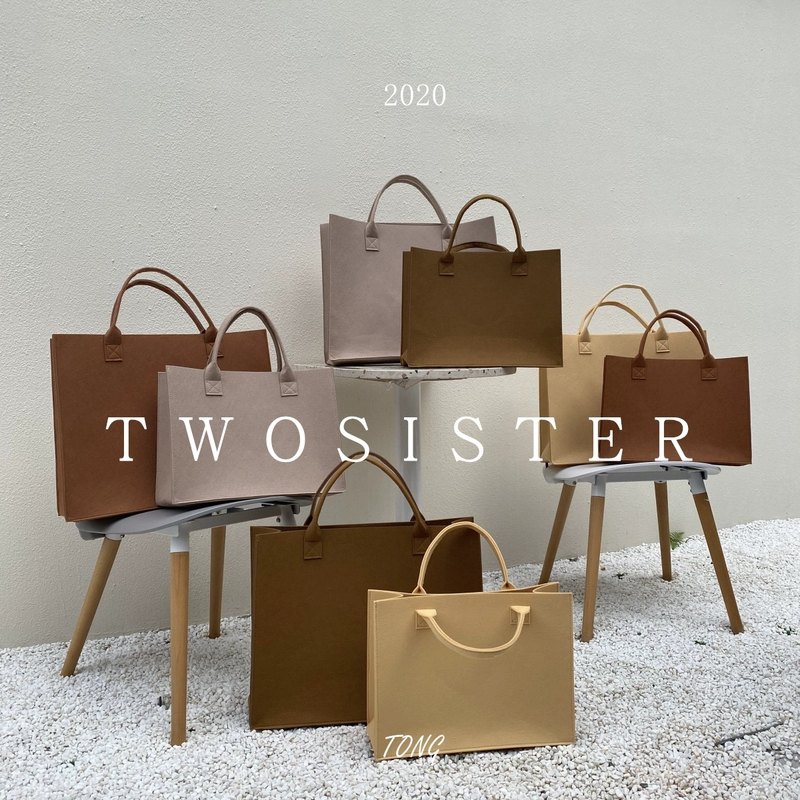 ins Korean Tote Bag Shopping Bag Travel Thickened Felt Handbag Autumn and Winter Versatile Large Capacity Women's Shoulder Bag