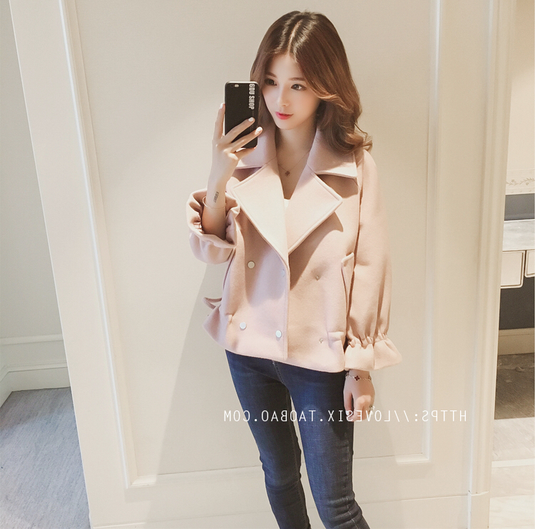 2018 phiên bản Hàn Quốc của áo dây rút eo thắt lưng mới đoạn ngắn mùa thu và áo khoác mùa đông nhỏ học sinh gầy gò áo khoác nữ