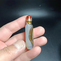 F8 agate snuff bottle natural handmade