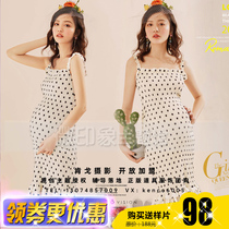 2156 studio new pregnant woman photo photo wave point sexy sundress Hong Kong style small fresh literary fan theme clothing