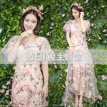 2018 photo studio photo exhibition new location tour theme flower clothing Korean embroidery couple hipster