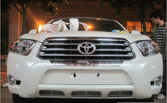 09-11 Highlander pearl white front and rear bars Highlander bumper bumper anti-collision Highlander bumper