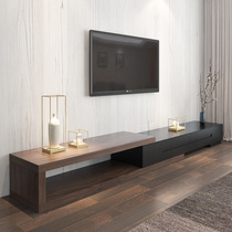 Postmodern light and luxurious Nordic minimalist TV cabinet Tea Table Combination Flex Ground Cabinet small family Black Huo Peach Color TV Cabinet