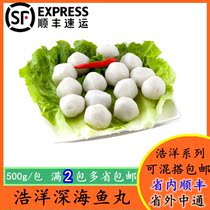 Haoyang deep sea fish balls commercial frozen Kwantung cooking spicy hot food family 500g meat balls