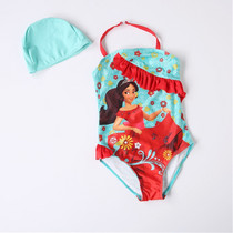Childrens swimsuit 2021 New Girl seaside sunscreen one-piece swimsuit little princess baby Net red hot spring swimsuit