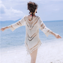 Swimsuit coat blouse summer new sunscreen can be used in the beach vacation wild loose bikini cover coat