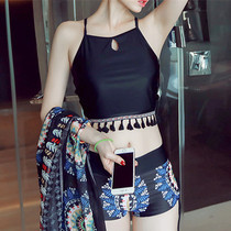 New swimsuit fairy split flat corner sexy backless bikini cover belly slim hot spring swimsuit blouse