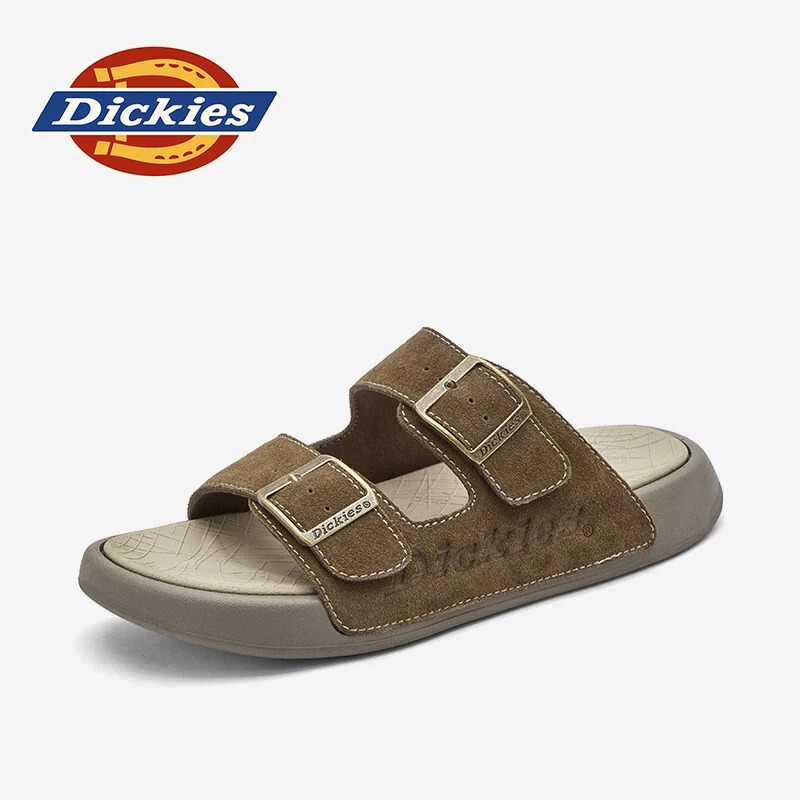 Dickies Birkenstock Men's Slippers 2026 New Summer Outdoor Soft-Soled Non-Slip Double Buckle Strap Sandals