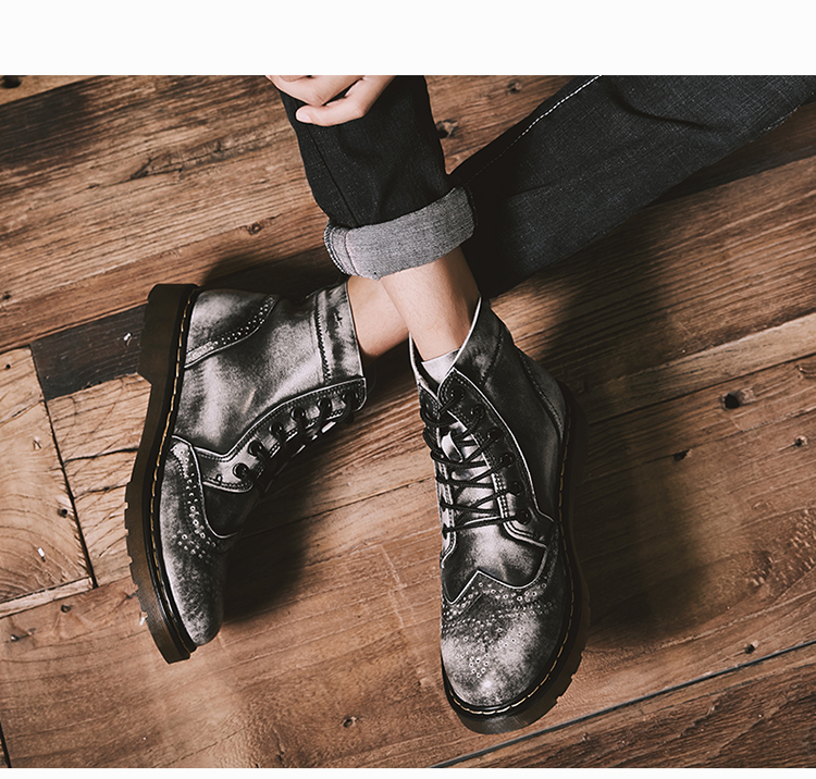 Giày nam đảo lạc đà Giày bốt nam Martin Giày nam cao gót Anh dụng cụ đi giày tuyết mùa đông giày boot nam da bò