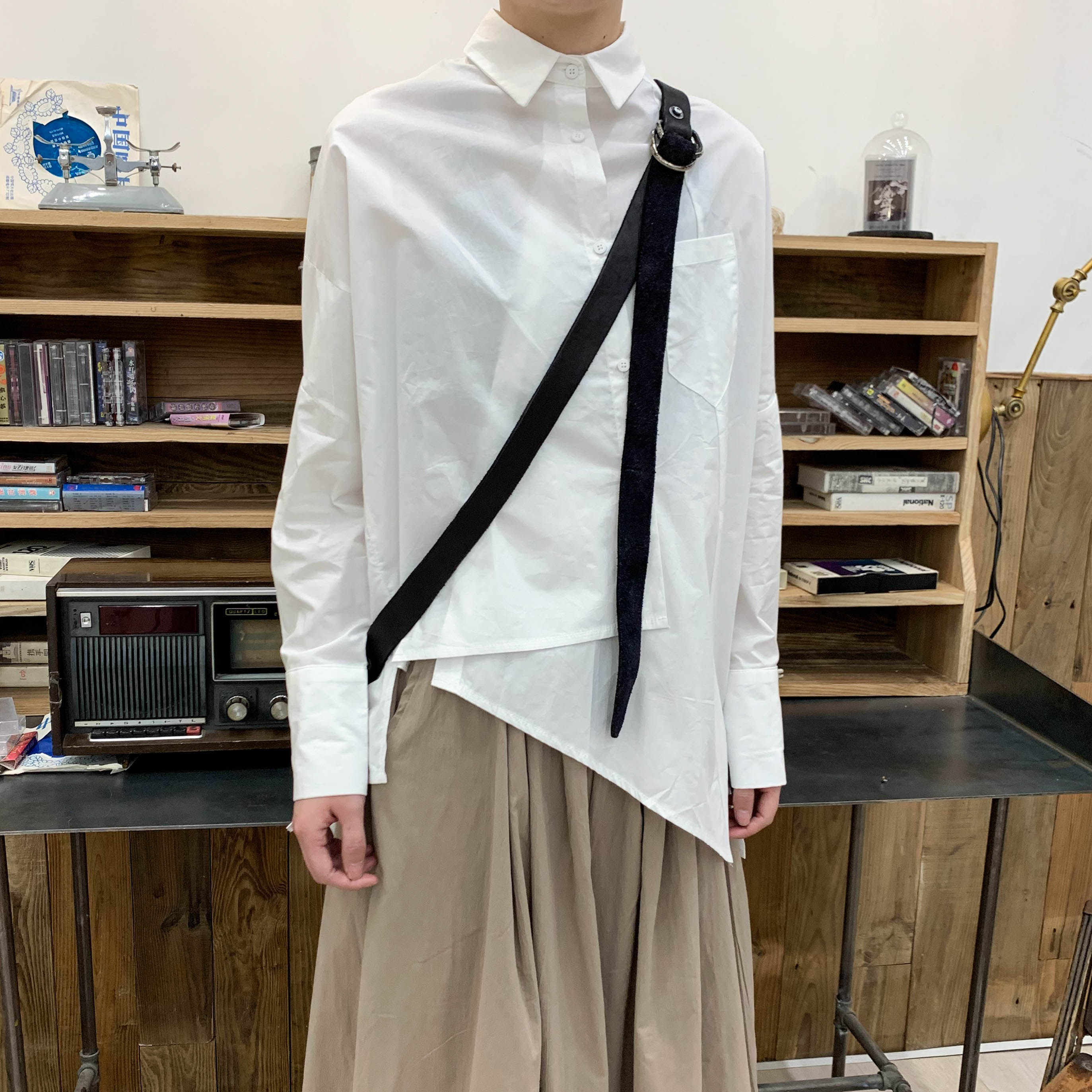 Customized Plus Size S 6xl New Men S Clothing Fashion Self Made Yamamoto Irregular Shirt Front Short Back Long Shirt Casual Shirts Aliexpress