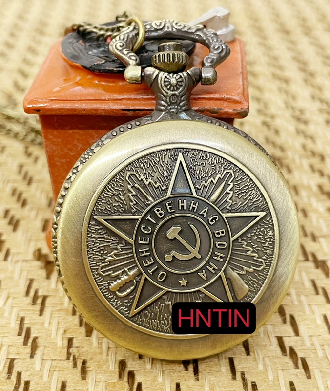 Pocket Watch Men's Vintage Pocket Watch Classic Flip Cover Antique Bronze Nostalgic Genuine Gift Quartz Watch Pocket Watch Men's Vintage Pocket Watch Classic Flip Cover Antique Bronze Nostalgic Genuine Gift Quartz Watch