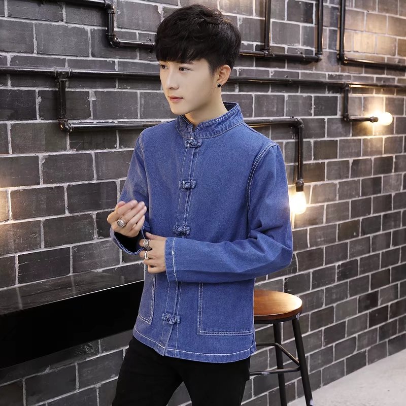 Áo sơ mi nam thanh niên phong cách Trung Quốc áo ghi lê