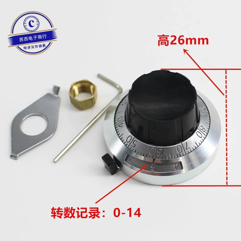 Mũ chiết áp núm quay số chính xác B2 có khóa 4/6mm với WXD3-13 3590S 534, v.v.