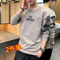 Sweatshirt mens spring and autumn season 2020 new trends autumn clothing splicing undershirts and sweaters with long sleeves T-shirts on top of clothes
