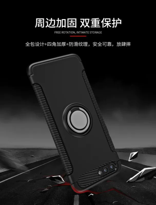 Huawei vinh quang v10 vỏ điện thoại di động chống rơi Note10 vỏ bảo vệ làm mát vòng từ nam và nữ vỏ thủy triều Honor10 - Nhẫn nhẫn vàng trắng