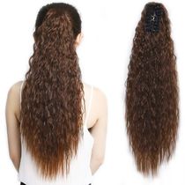 Wig female wig ponytail big wave long curly hair ponytail grab clip corn hot natural fluffy ponytail wig