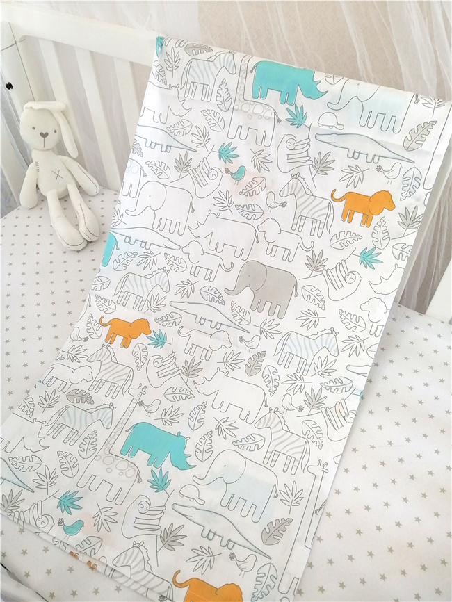 ins newborn pure cotton crib bed linen baby full cotton breathable bed linen kindergarten bed supplies cartoon soft