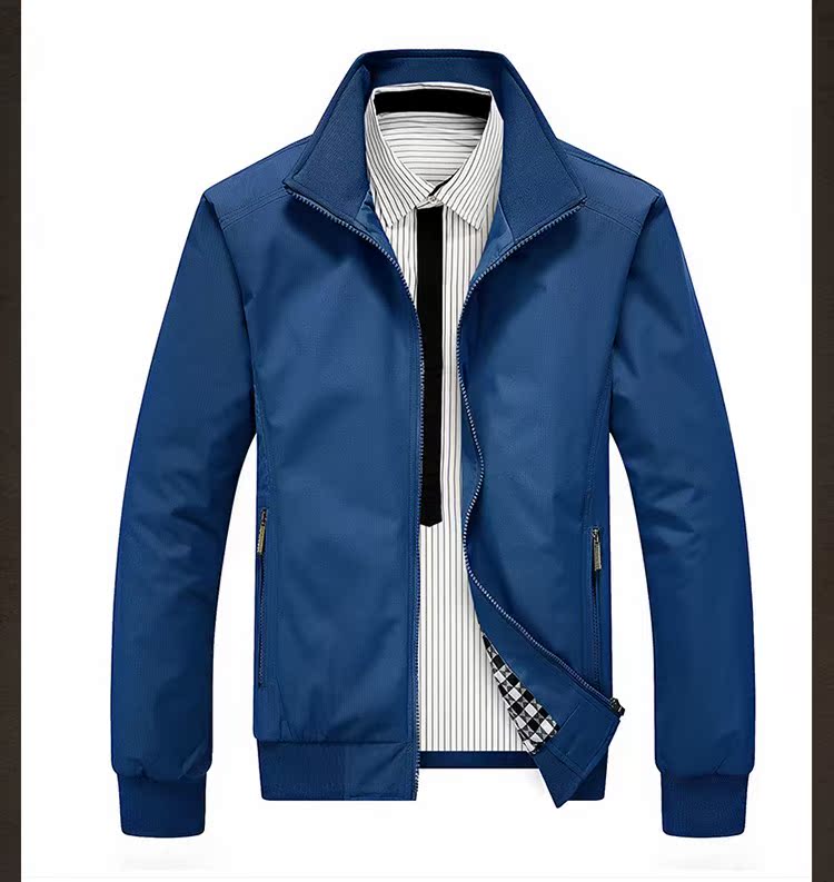 Mùa xuân và mùa thu Áo khoác nam đẹp trai Kích thước lớn Hàn Quốc Thanh niên giản dị Loose Solid Màu Jane áo jean nam