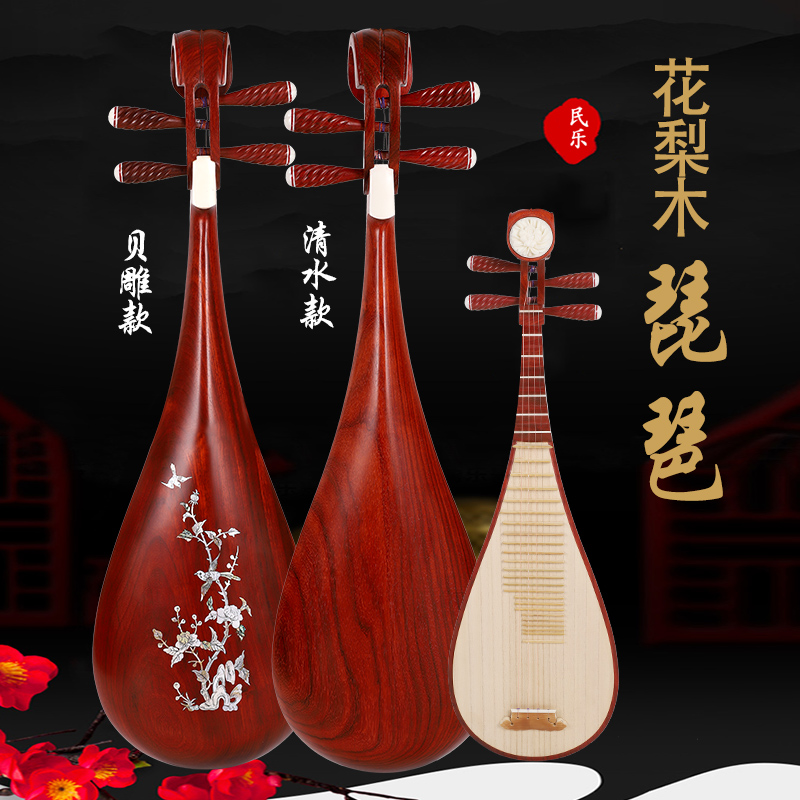 Mahogany pipa instrument beginner beginner children adult pipa bag rosewood student teaching
