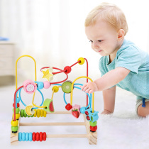 New wooden product for infants and young children bead-beading educational baby early education 3-year-old grasping color shape cognitive toy