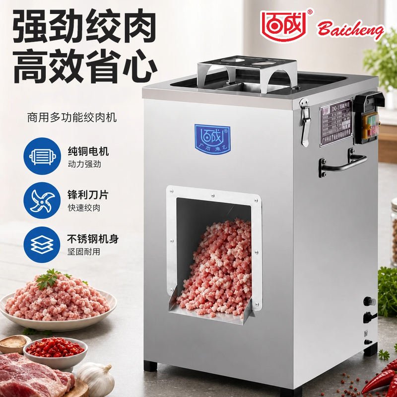 Baicheng Meat Slicer Dq-1 Shredding Machine Stainless Steel Vertical Meat Slicer Electric Commercial Single-Specification Meat Grinder Baicheng Meat Slicer Dq-1 Shredding Machine Stainless Steel Vertical Meat Slicer Electric Commercial Single-Specification Meat Grinder
