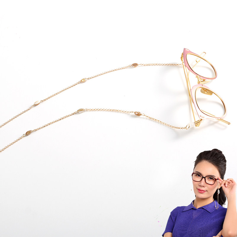 Glasses Chain Neck Rope SZL GLASSES Shell Beads Pure Copper Metal Sunglasses Chain Accessories