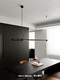 Italian Minimalist Long Strip Dining Room Chandelier, Modern Minimalist Bar Counter Model Room, Nordic Designer Straight Line Light