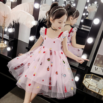 Girls' dress summer dress 2023 new children's dress princess dress gale red fairy skirt little girl dress