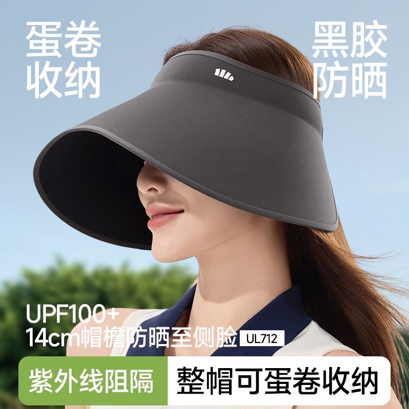 Banana-Shaped Sun Hat Ul712 Seamless Large Brim Open-Top Hat Sunshade Hat for Women Uv Protection Easy to Store