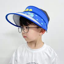 Childrens sunscreen cap big brim empty top sun hat Boy Summer UV protection boy sun hat 2021 New