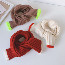 Childrens scarves autumn and winter Korean boys knitted wool children scarves winter warm female baby Princess cute tide