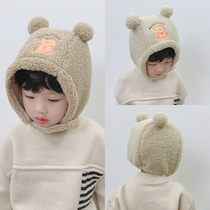 Childrens hat autumn winter 2021 Winter care ear hat Thickened Warm Boy Fashion Tide Lei Feng Tau Cap Plus Fleece