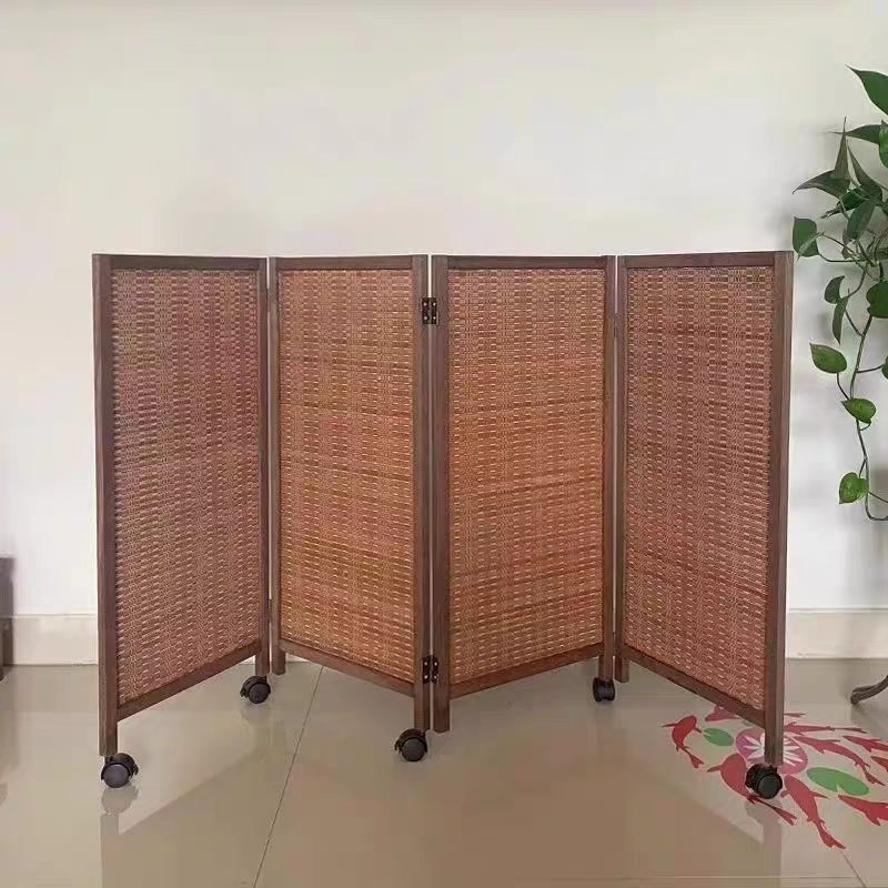 Bamboo Kindergarten Screen, Pet Partition, Living Room Foldable Movable Office, Children's Bedroom Pulley Small Screen