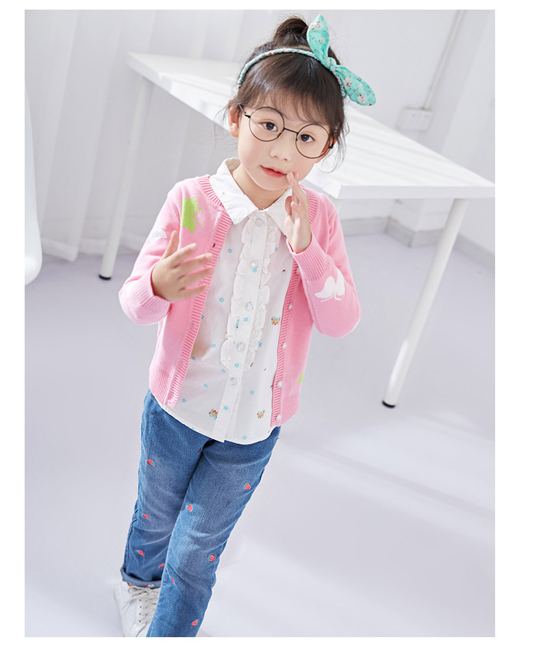 Áo sơ mi nữ tay dài 2018 thu đông nữ mới bé trai áo sơ mi trắng bé gái sơ mi bé gái sơ mi dài tay shop quan ao tre em