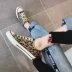 Giày da cao cổ da báo nữ mùa đông 2018 mới cộng với giày nhung Học sinh Hàn Quốc Harajuku ulzzang hai đôi giày cotton