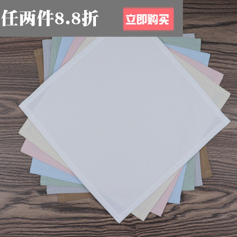 Pure cotton handkerchief Pink powder embroidery DIY hand-painted square towel full cotton carry-on lady Sweat Sweat handkerchief Custom