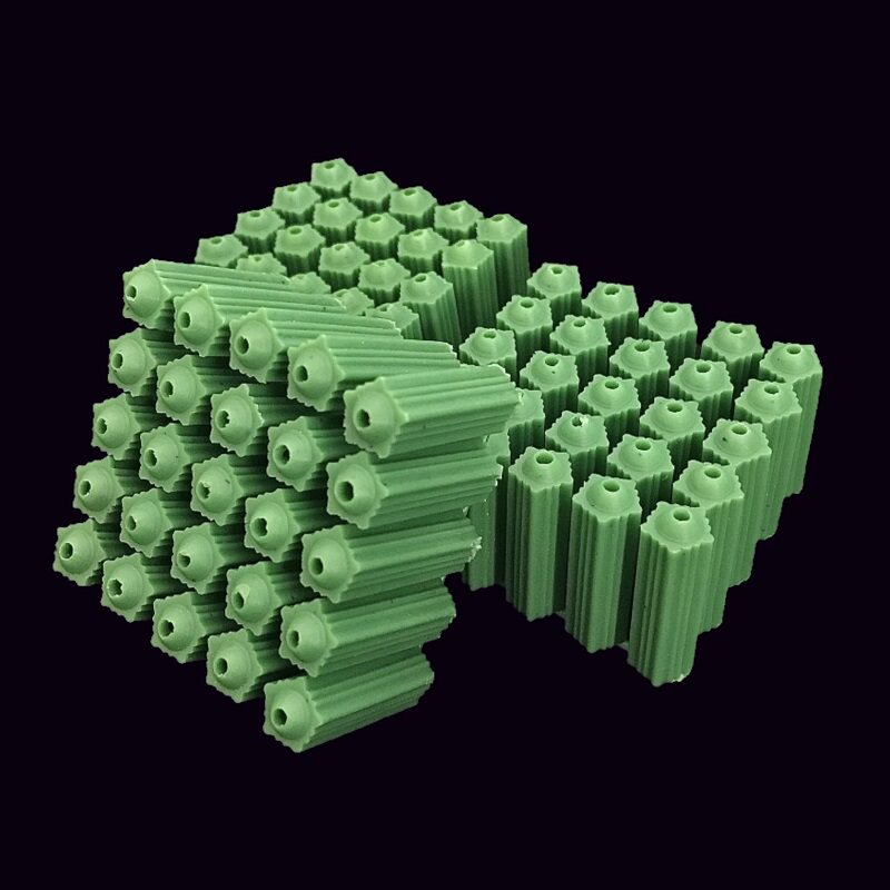 High-quality fastened unbreakable green puffy tube 8mm rubber particles 8cm rubber stopper M8 a box of 500 tablets length 26mm