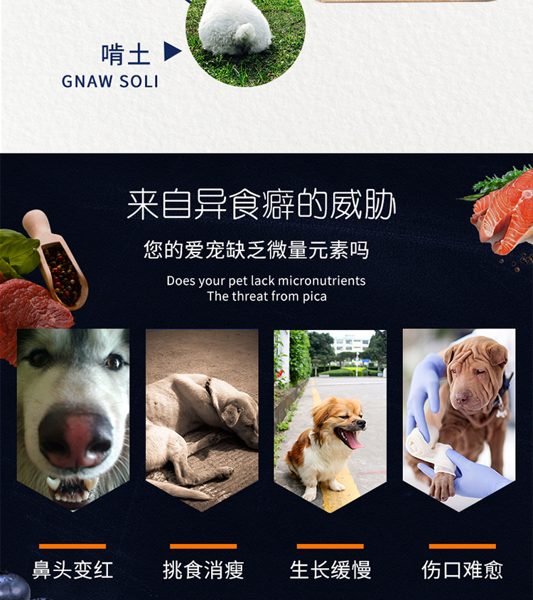 Trace Element dog Teddy Golden Retriever chống ăn cỏ mèo chống thực phẩm nước ngoài cho thú cưng sữa cho mèo mẹ mới đẻ