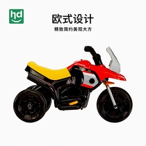 Good child Xiaolong Habi childrens electric car motorcycle can sit on a toy car tricycle charging Red 1