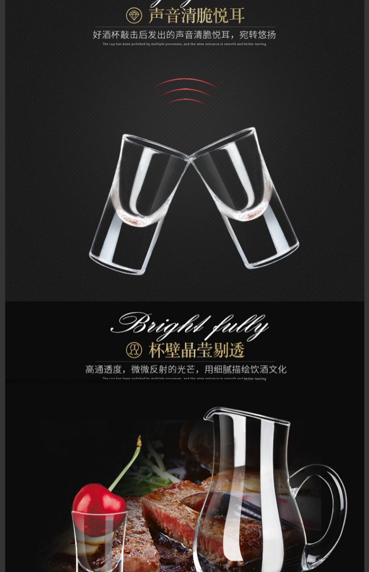 Một ly ly decanter ly Rượu rượu vang trắng ly Bảy bộ rượu bộ ly rượu vang
