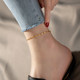 Lip chain anklet for women 2024 new trendy 18k gold hot style Internet celebrity high-end titanium steel rose gold ins does not fade