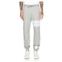Classic TB sweatpants High-end drawstring pants Yarn-dyed cotton pants Mens four-bar sports pants couple casual pants pants women