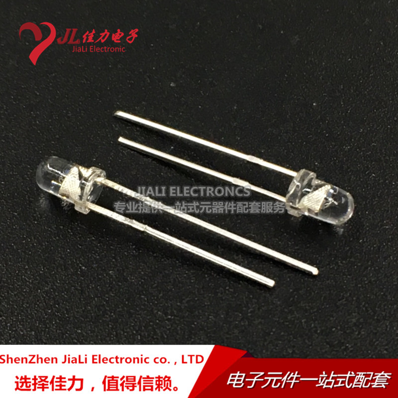 3mm green light, white hair, green, yellowish, bright LED light, yellow and green light, short feet, 15 yuan package