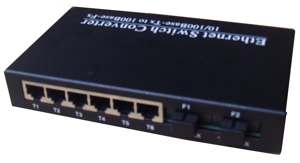 2 optical 6 single fiber single fiber 20KM fiber transceiver 2 optical 6 electric 100 megabit Ethernet switch (unit)