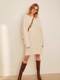 High-End Round-Neck 100% Pure Cashmere Sweater Knit Dress for Women, Loose, Thick, Lazy Style, Mid-Length Sweater Dress