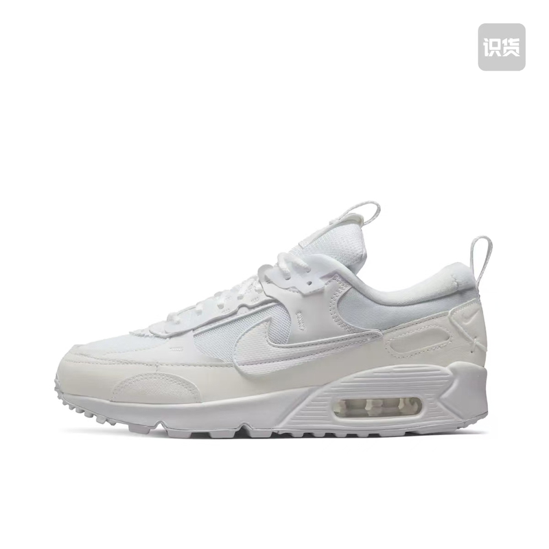 Nike Air Max 90 Running Shoes with Air Cushion, Breathable, Retro, Height-Increasing, Round-Toe, Fitted, Patchwork Design Dm9922-101