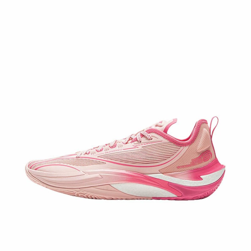 Li Ning Hurricane Carbon Plate Lightweight High Rebound Basketball Shoes Pink/Pink/White Abau083-10 Anhui Xc Warehouse