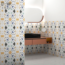  Nordic color geometric pattern small flower piece Courtyard Kitchen Bathroom Bathroom sink Background wall Floor tile