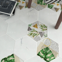 Plant green balcony small tile candy glaze Simple kitchen bathroom bathroom wall floor non-slip hexagonal tile