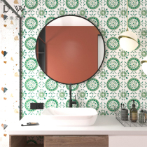  Small fresh famous hotel Small flower washbasin wall tiles Balcony courtyard guest restaurant bar floor pattern tiles